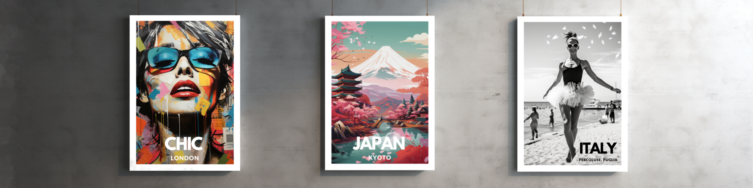 A collection of Neon Edge AI artwork